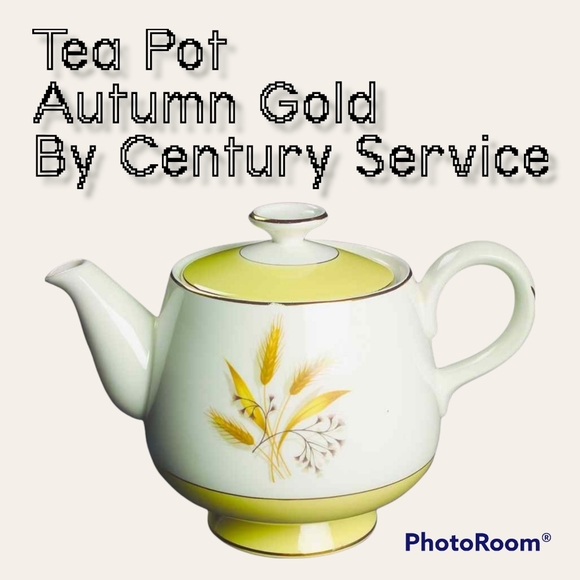Tea Pot Autumn Gold by Century Service Midcentury Vintage - Picture 1 of 1